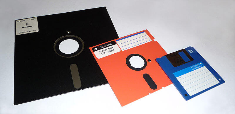 8", 5.25" and 3.5" floppy disks